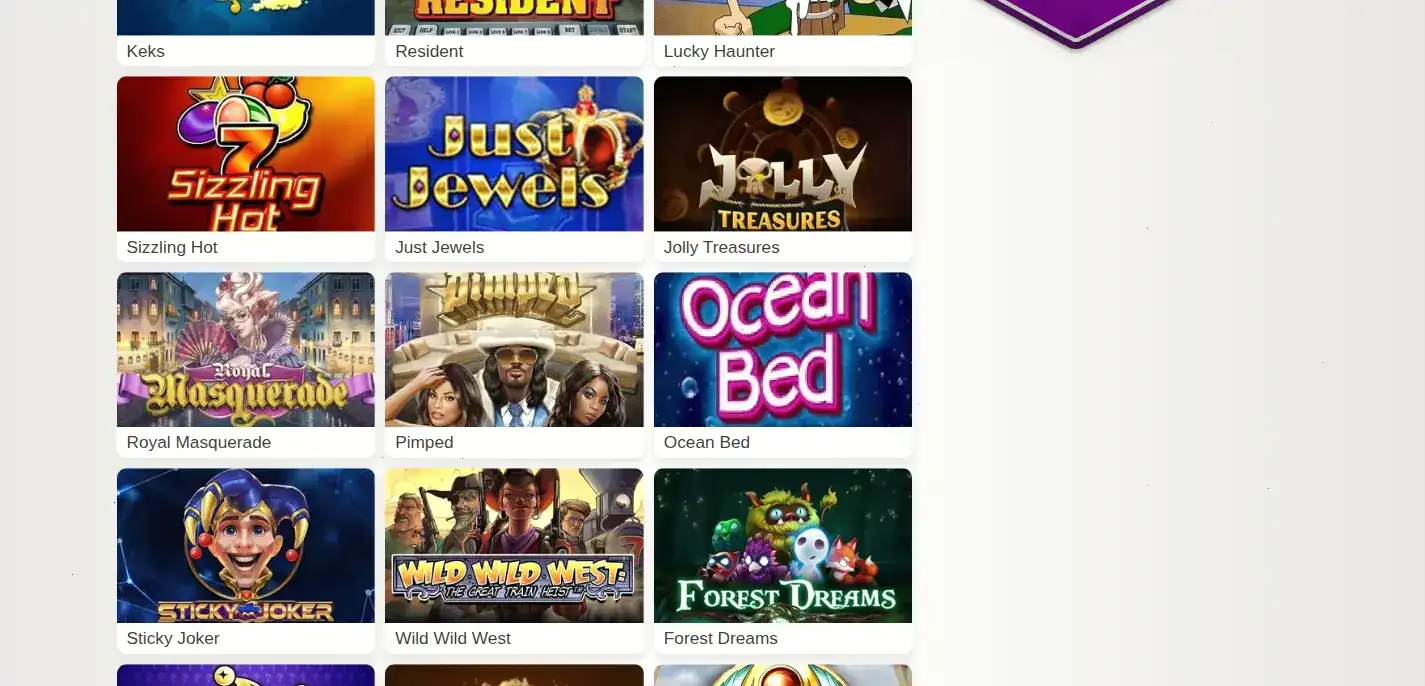 Интерфейс казино Вулкан Вегас на компьютере